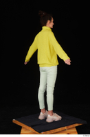  Waja casual dressed jeans pink sneakers standing whole body yellow sweater with turleneck 0014.jpg